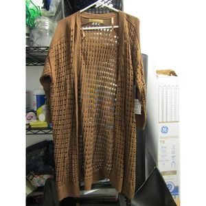 Nipon Boutique Brown Long Cardigan Size 2XL New with Tags